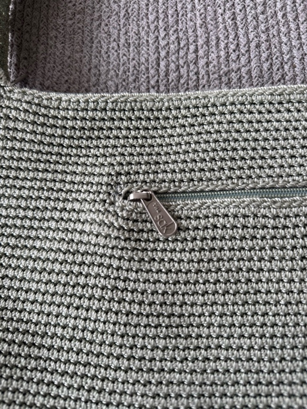 The Sak Mint Sage Green Crochet Shoulder Bag Purse - Picture 12 of 16